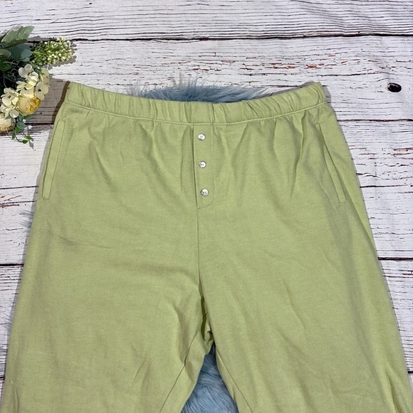 NWT DONNI Sweater Henley Lounge Sweatpants Lime - Picture 6 of 9
